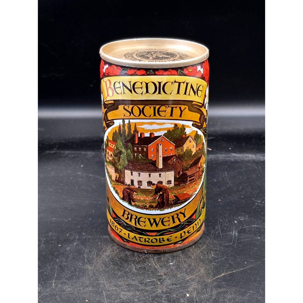 UNOPENED 1978 Jos Huber Brewery Benedectine Society Beer Can‎ Latrobe PA